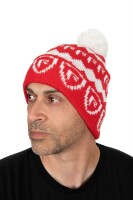 Fox Rage Voyager Red an White Bobble Hat