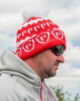 Fox Rage Voyager Red an White Bobble Hat