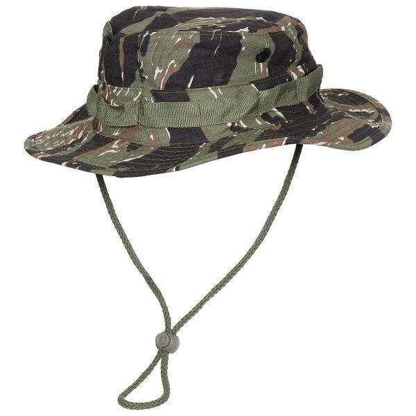 MFH US GI Buschhut Kinnband Boonie Rip Stop tiger stripe Gr.S