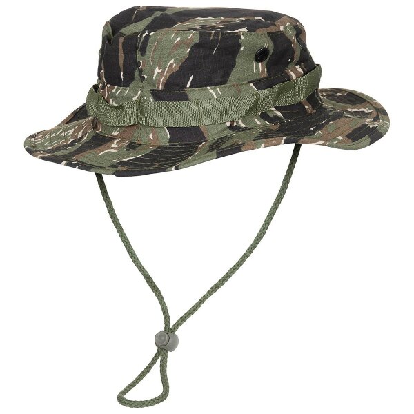 MFH US GI Buschhut Kinnband Boonie Rip Stop tiger stripe Gr.M