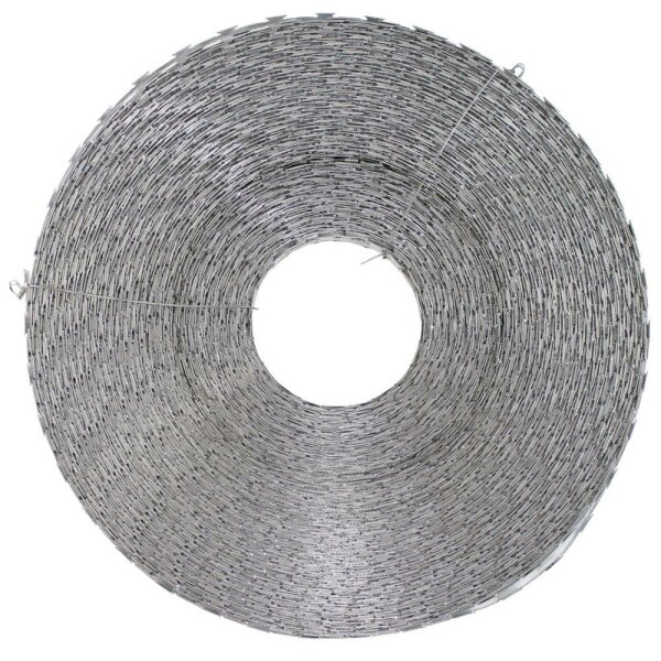 MFH Band-Stacheldraht metall verzinkt 120m Durchmesser 30cm