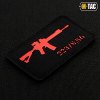 M-Tac patch AR-15 223/5,56 Laser Cut Black/Red