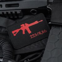 M-Tac patch AR-15 223/5,56 Laser Cut Black/Red