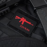 M-Tac patch AR-15 223/5,56 Laser Cut Black/Red