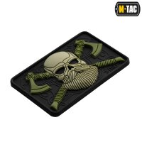 M-Tac Bearded Skull 3D PVC Patch Black/Olive