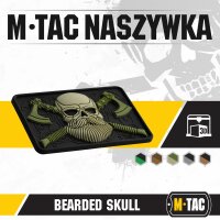 M-Tac Bearded Skull 3D PVC Patch Black/Olive