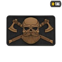 M-Tac Bearded Skull 3D PVC Patch Black/Coyote