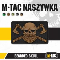 M-Tac Bearded Skull 3D PVC Patch Black/Coyote