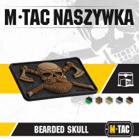 M-Tac Bearded Skull 3D PVC Patch Black/Coyote