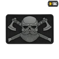 M-Tac Bearded Skull 3D PVC Patch Black/Grey