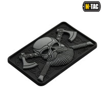 M-Tac Bearded Skull 3D PVC Patch Black/Grey