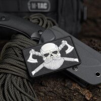 M-Tac Bearded Skull 3D PVC Patch Black/White