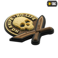 M-Tac patch No Knife - No Life 3D PVC Coyote