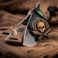 M-Tac patch No Knife - No Life 3D PVC Coyote