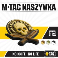 M-Tac patch No Knife - No Life 3D PVC Coyote