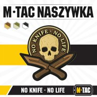 M-Tac patch No Knife - No Life 3D PVC Coyote