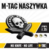 M-Tac patch No Knife - No Life 3D PVC Black/White