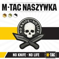 M-Tac patch No Knife - No Life 3D PVC Black/White