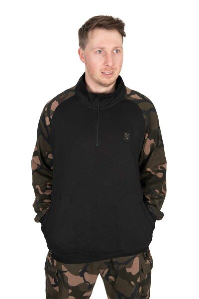 Fox LW Black / Camo qtr zip MEDIUM